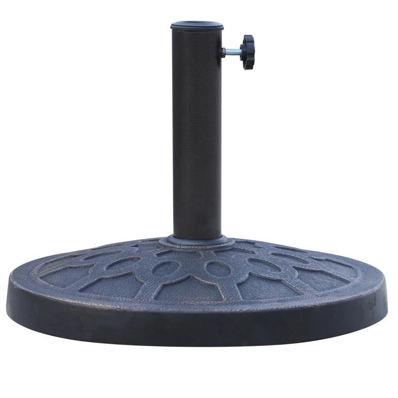 Bronze Tone 13kg Resin Umbrella Stand for 38mm/48mm Poles