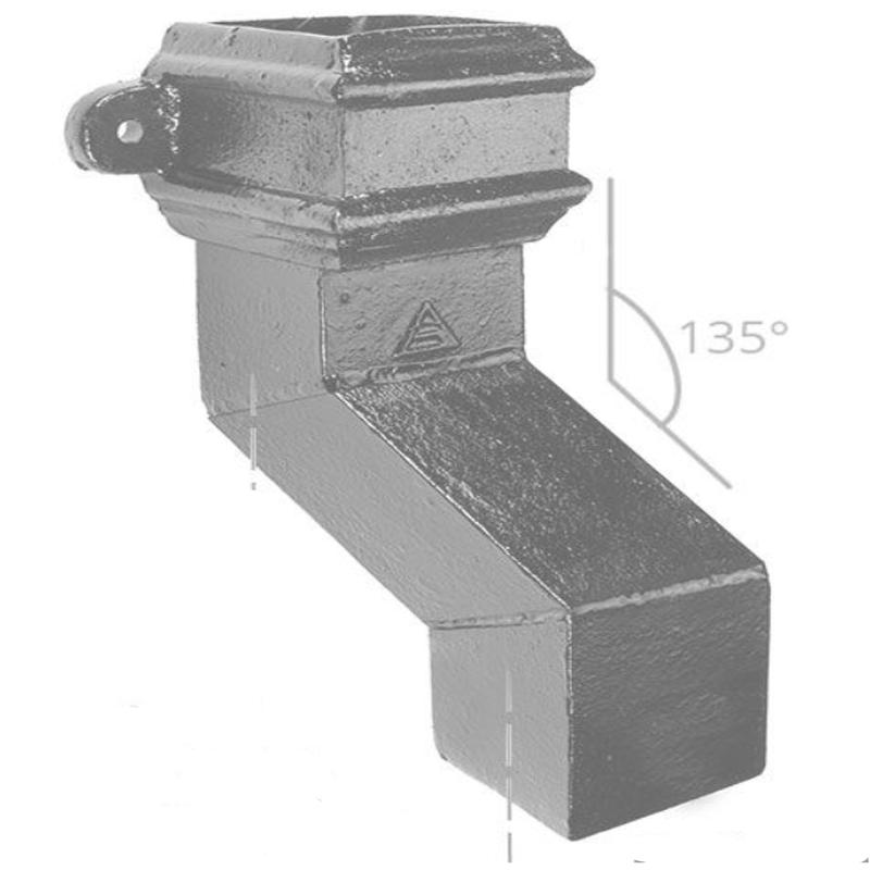 100 x 75mm Primed CI 76mm PLINTH Offset Eared - 135