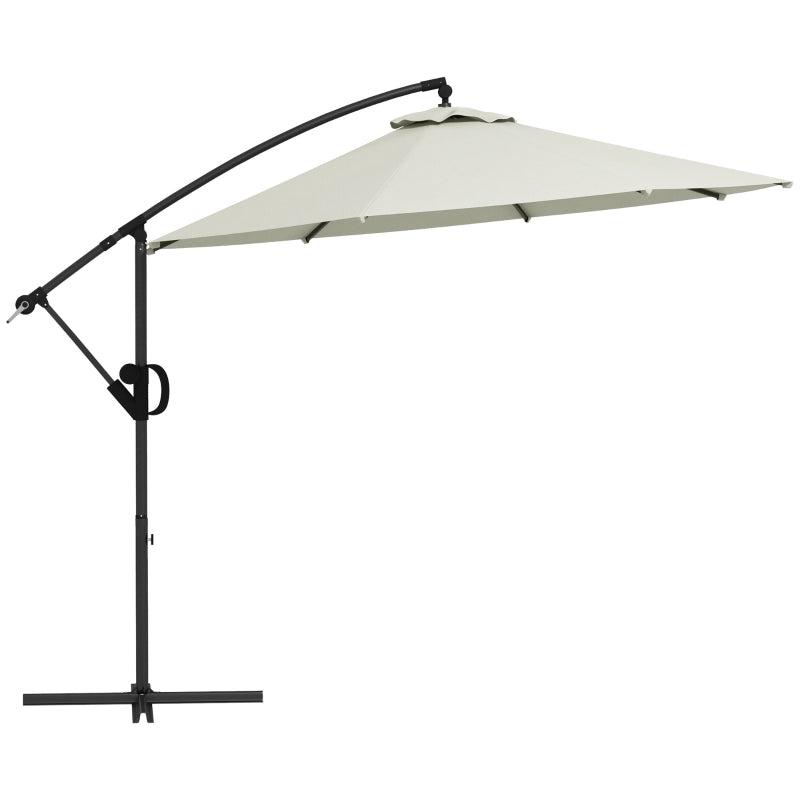3m Offset Cantilever Parasol Umbrella - Cream