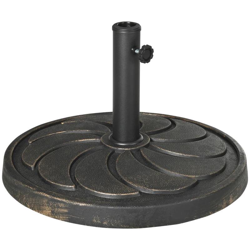 Bronze Round Garden Umbrella Stand Weight - 18kg