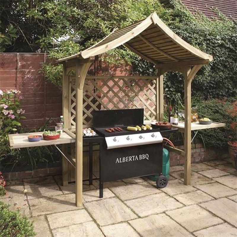 Wooden BBQ Garden Arbour