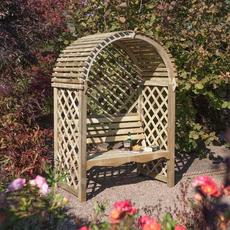 Wooden Rounded Garden Arbour