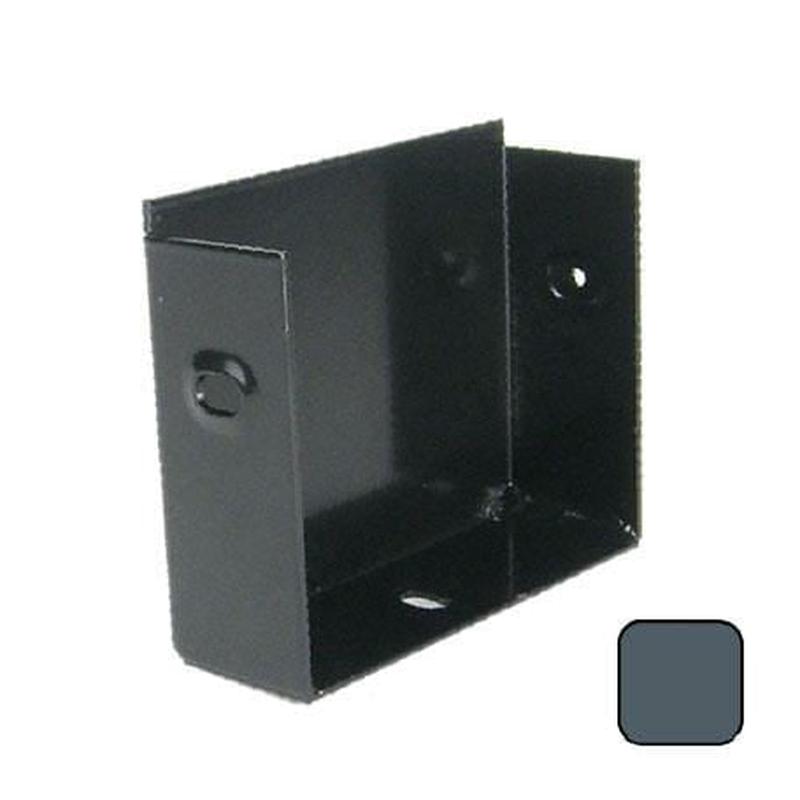 150x150mm Aluminium Joggle Box Left Hand Stopend - RAL 7016M Anthracite Grey
