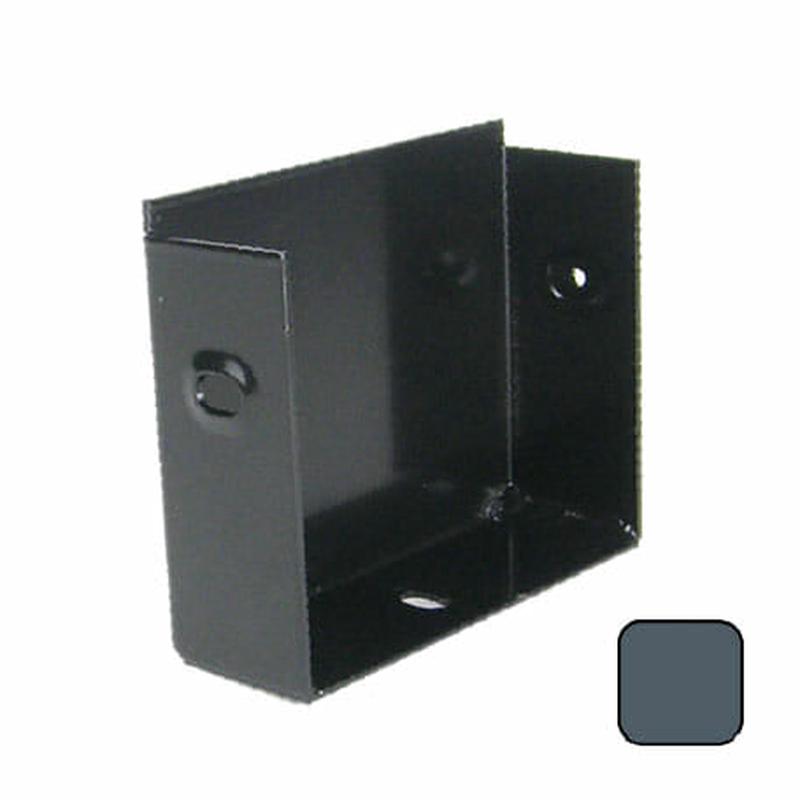 150x150mm Aluminium Joggle Box Right Hand Stopend - RAL 7016M Anthracite Grey
