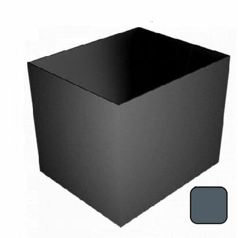 228mm Juno Hopper Aluminium with Square 76mm outlet PPC - 7016M Anthracite Grey