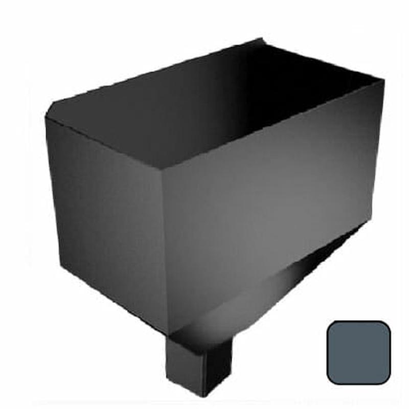 280mm Neptune Hopper Aluminium with Square 76mm outlet PPC - 7016M Anthracite Grey