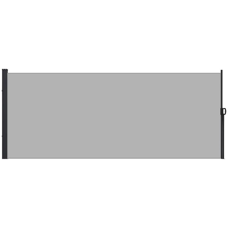 400 x 160cm Retractable Side Awning - Light Grey