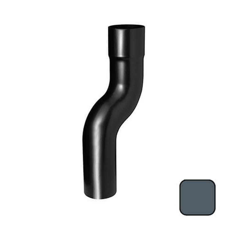 63mm (2.5") Swaged Aluminium 75mm Fixed Offset - RAL 7016M Anthracite Grey