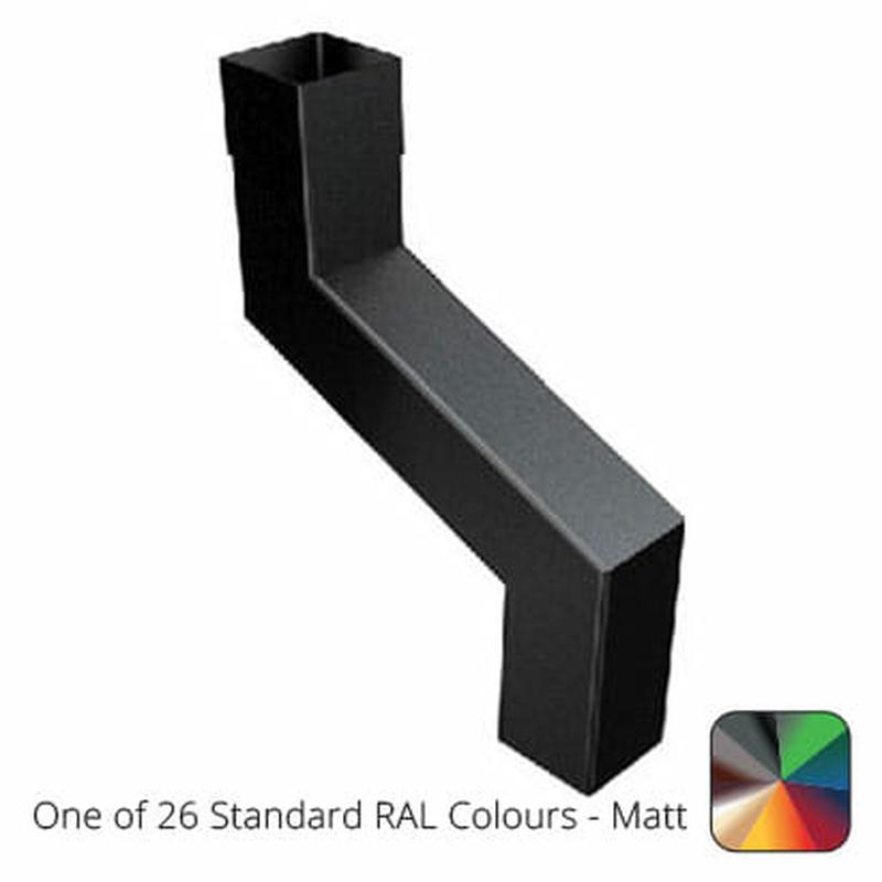 76mm Swaged Aluminium Square 1PT 150MM SWAN-NECK PPC - One of 26 Standard Matt RAL colours TBC