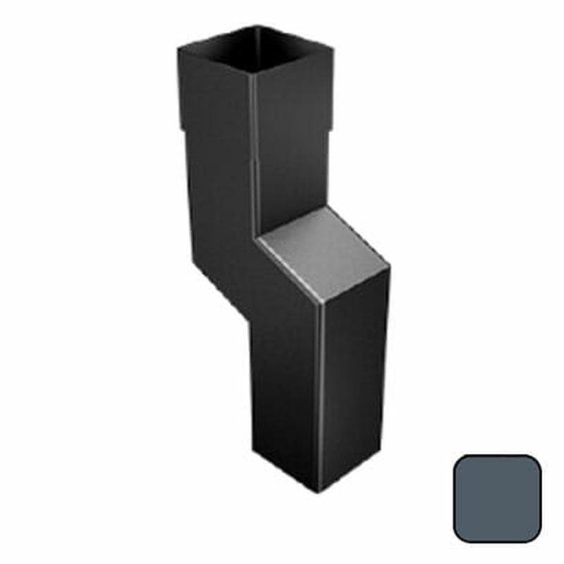 76mm Swaged Aluminium Square 1PT 75MM SWAN-NECK PPC - 7016M Anthracite Grey