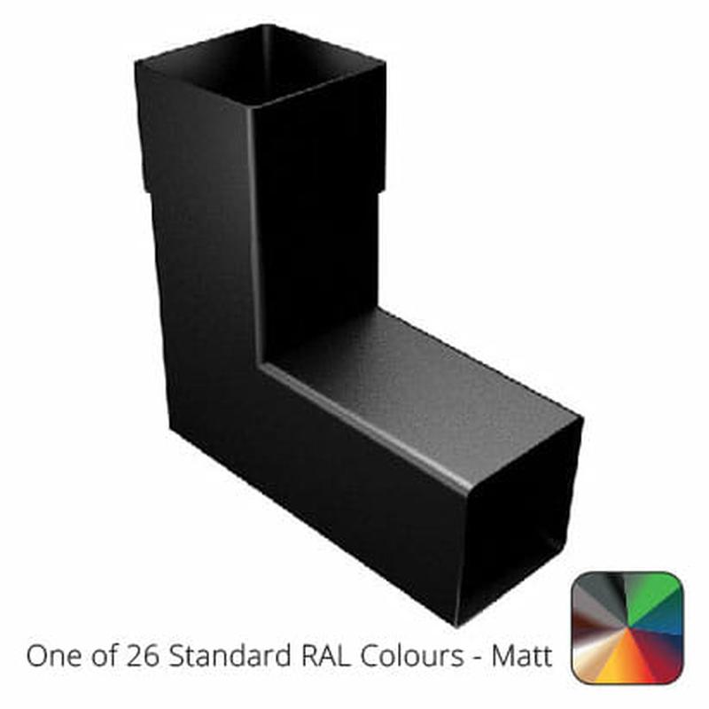 76mm Swaged Aluminium Square 92.5D BEND PPC   - One of 26 Standard Matt RAL colours TBC