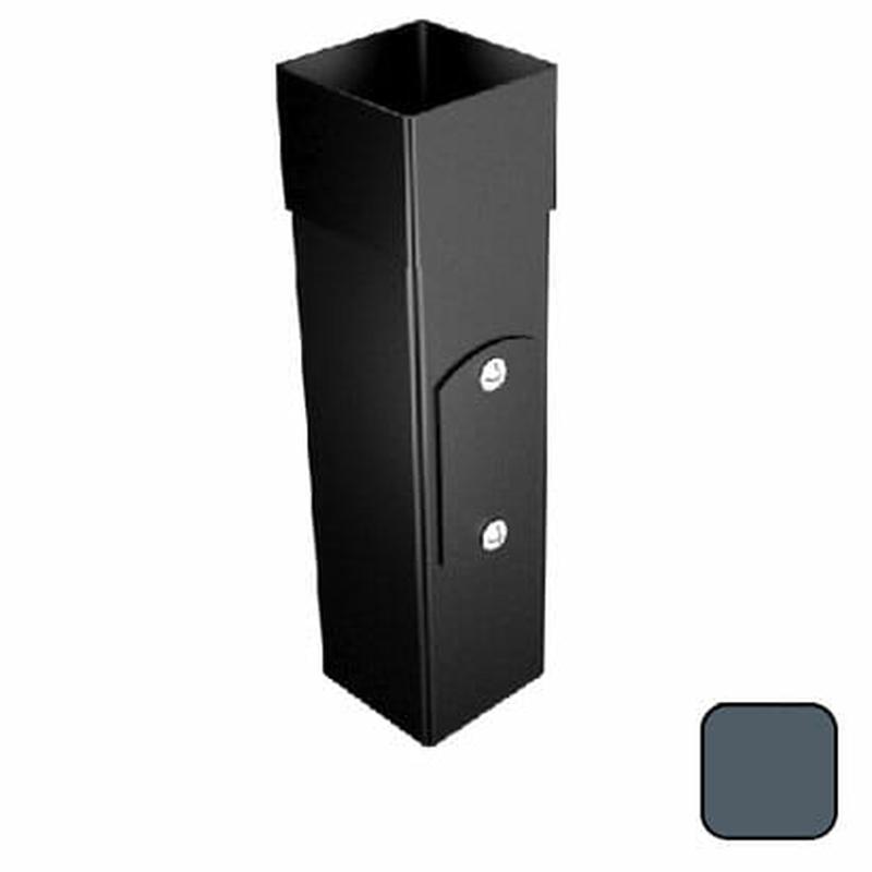 76mm Swaged Aluminium Square ACCESS PIPE PPC - 7016M Anthracite Grey