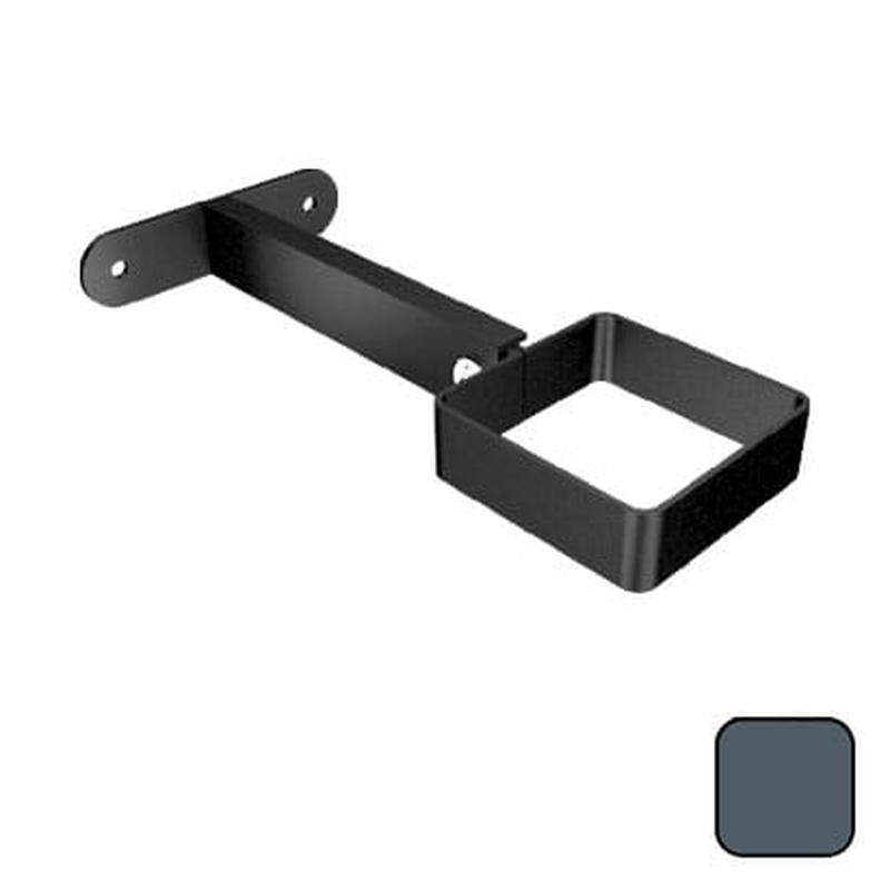 76mm Swaged Aluminium Square STAND OFF PIPE CLIP 30-200MM PPC - 7016M Anthracite Grey