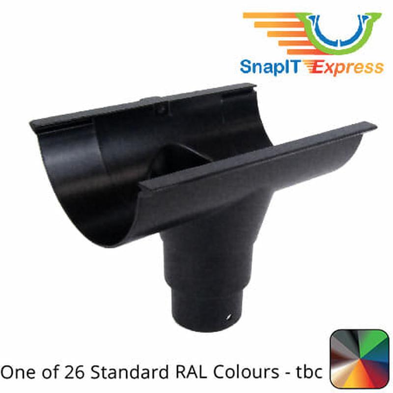 125mm (5") SnapIT Express Aluminium Half Round 63mm Outlet - One of 26 Standard RAL Colours TBC