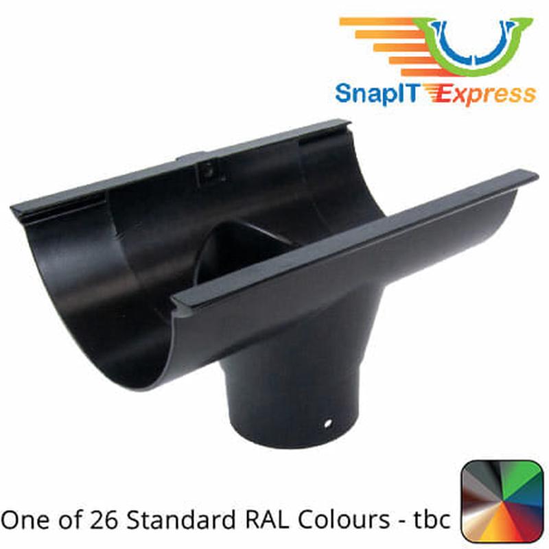 125mm (5") SnapIT Express Aluminium Half Round 76mm Outlet - One of 26 Standard RAL Colours TBC