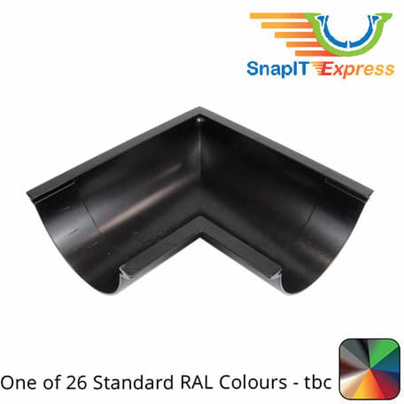 125mm (5") SnapIT Express Aluminium Half Round 90 Degree Gutter Angle - One of 26 standard RAL colours TBC