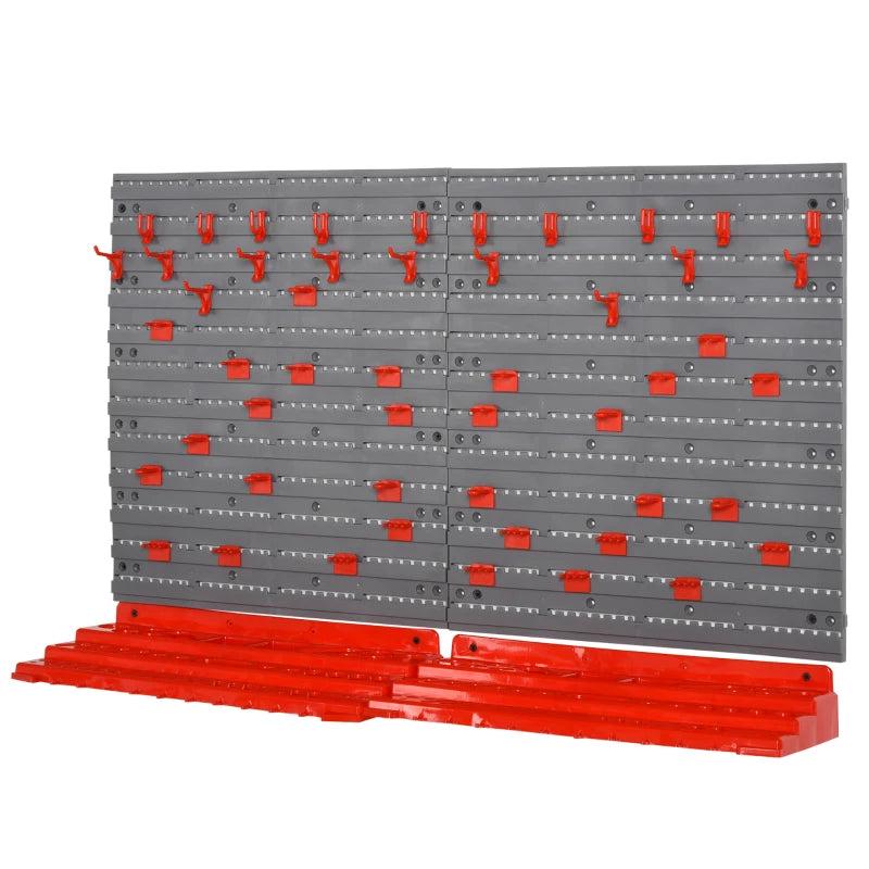 54-Piece Tool Organiser - 50 Pegs & 2 Shelves