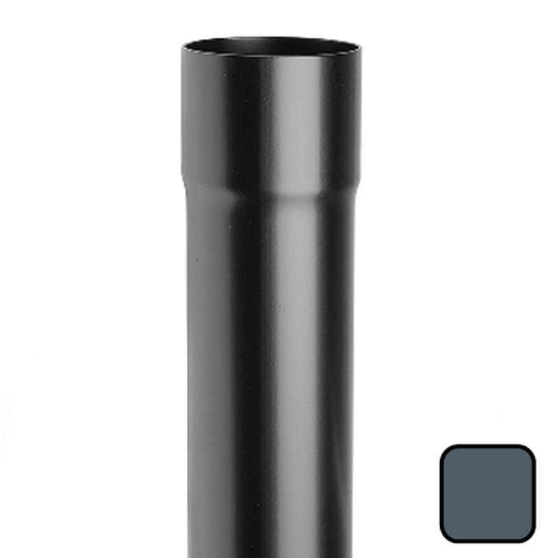 63mm (2.5") Swaged Aluminium Downpipe 3m long - RAL 7016M Anthracite Grey