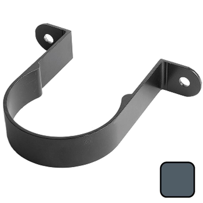 63mm (2.5") Swaged Aluminium Downpipe Clip - RAL 7016M Anthracite Grey