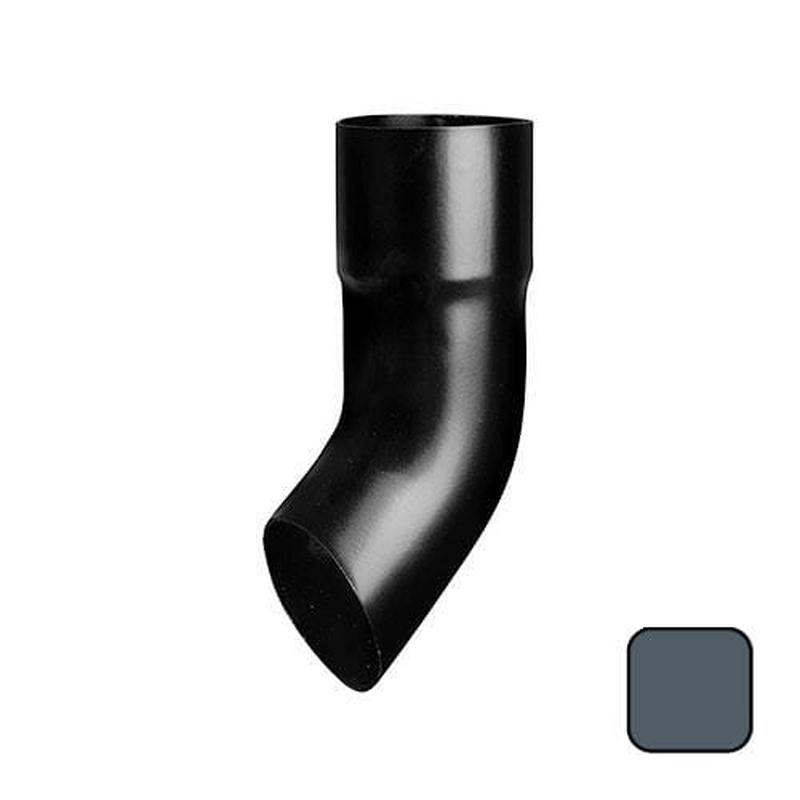 63mm (2.5") Swaged Aluminium Downpipe Shoe - RAL 7016M Anthracite Grey