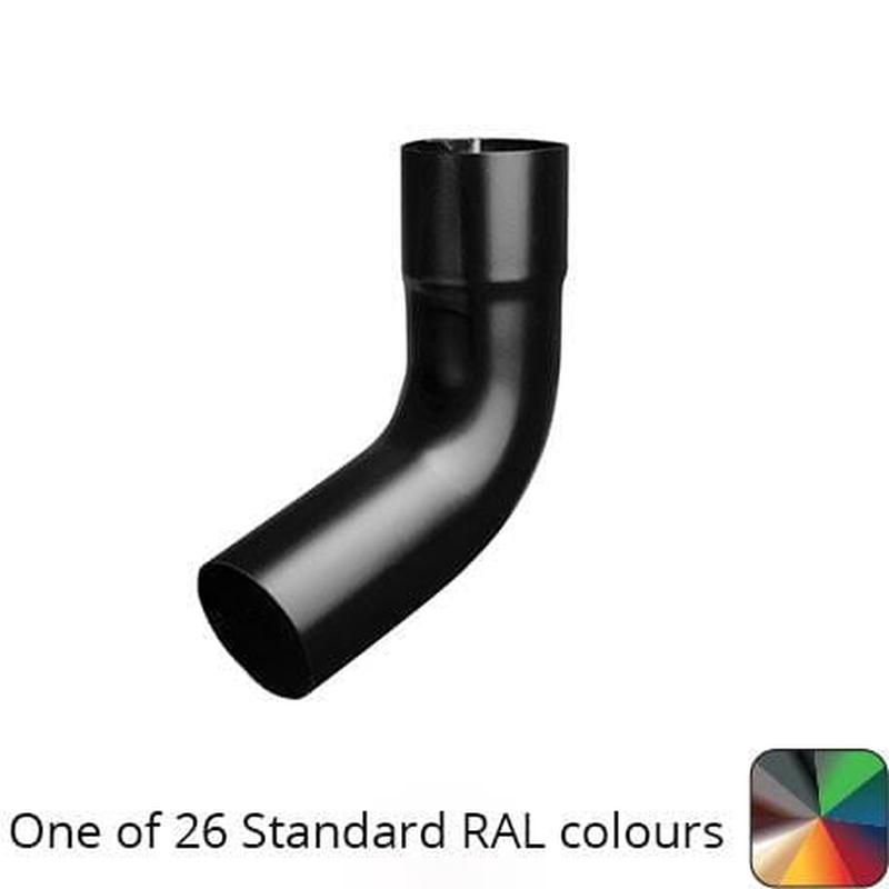 76mm (3") Swaged Aluminium Downpipe 112 Degree Bend without Ears - One of 26 Standard Matt RAL colours TBC