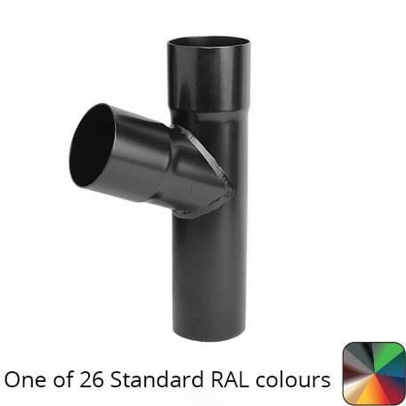 76mm (3") Swaged Aluminium Downpipe 112 Degree Branch without Ears - One of 26 Standard Matt RAL colours TBC