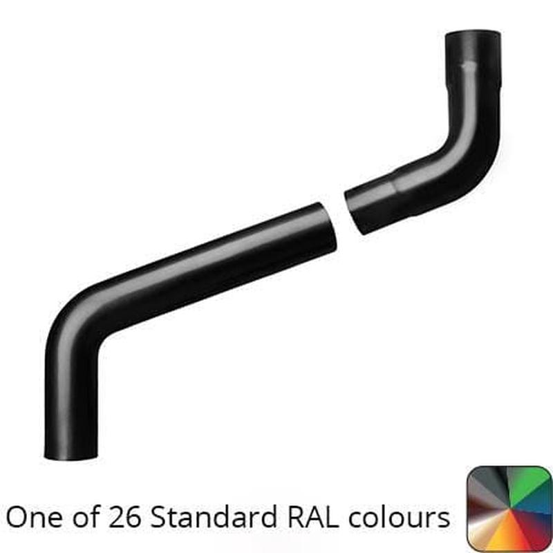 76mm (3") Swaged Aluminium Downpipe 750mm (max) Adjustable Offset - One of 26 Standard Matt RAL colours TBC