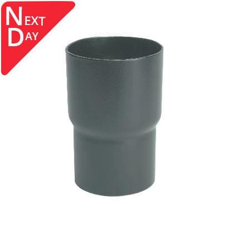 76mm (3") Swaged Aluminium Downpipe Loose Connector - RAL 7016M Anthracite Grey