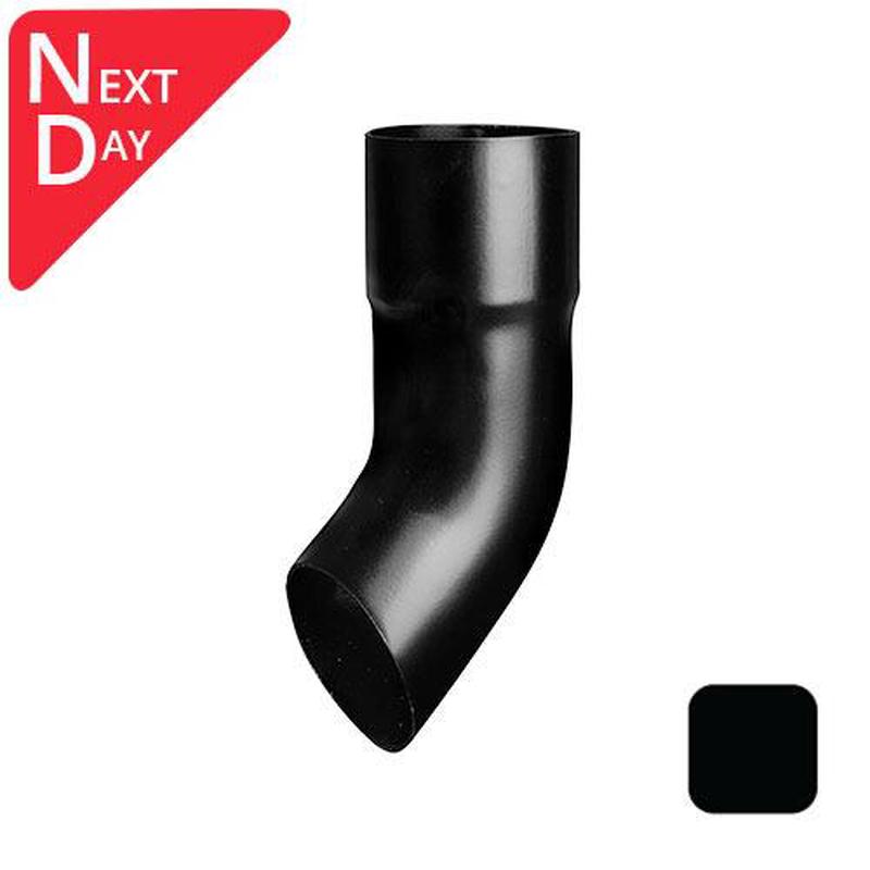 76mm (3") Swaged Aluminium Downpipe Shoe - RAL 9005M Matt Black