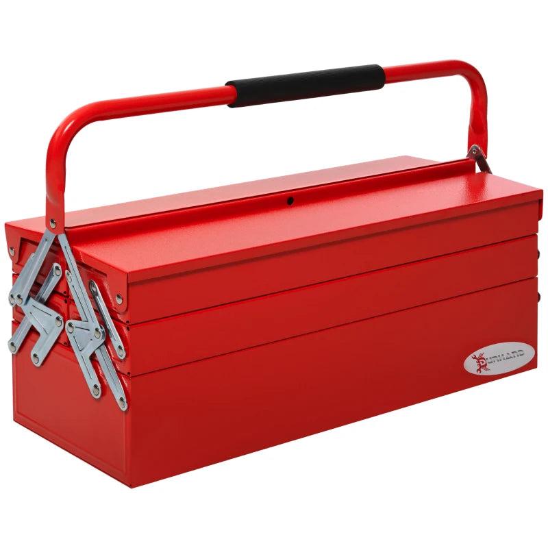 Professional 3-Tier Metal Tool Box for Workshops