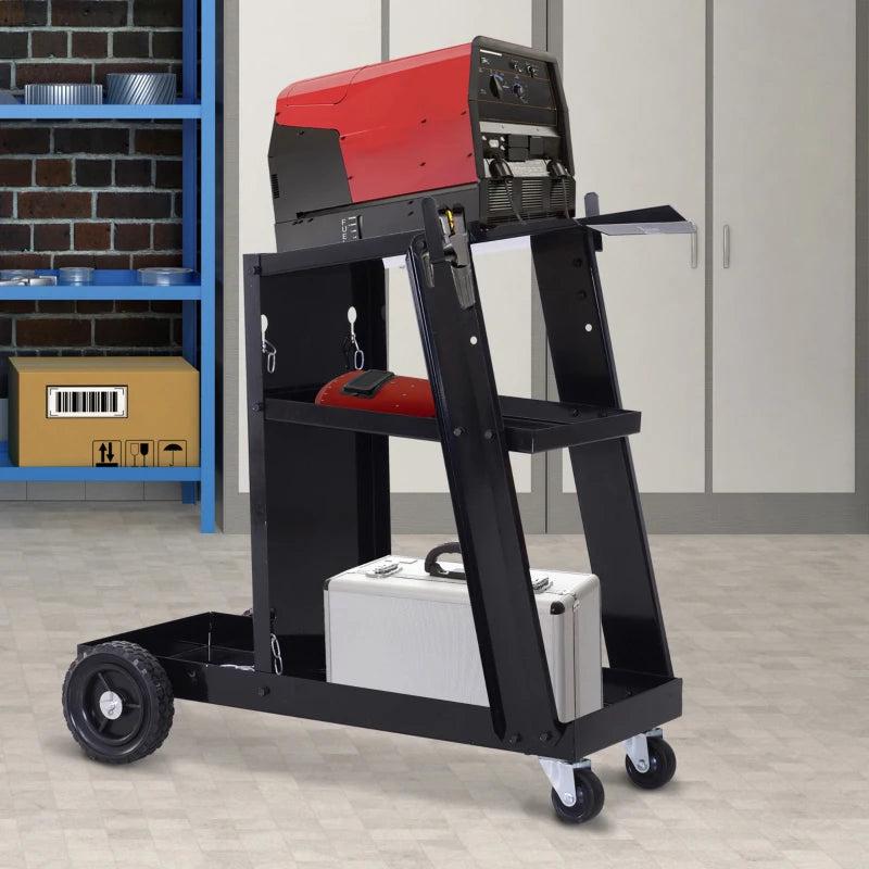 Welding Cart with Safety Chain and Wheels