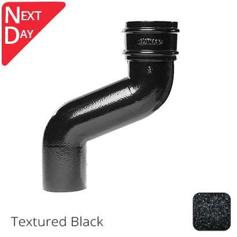 Alumasc 63mm (2.5") Cast Aluminium Downpipe 115mm Offset - Textured Black