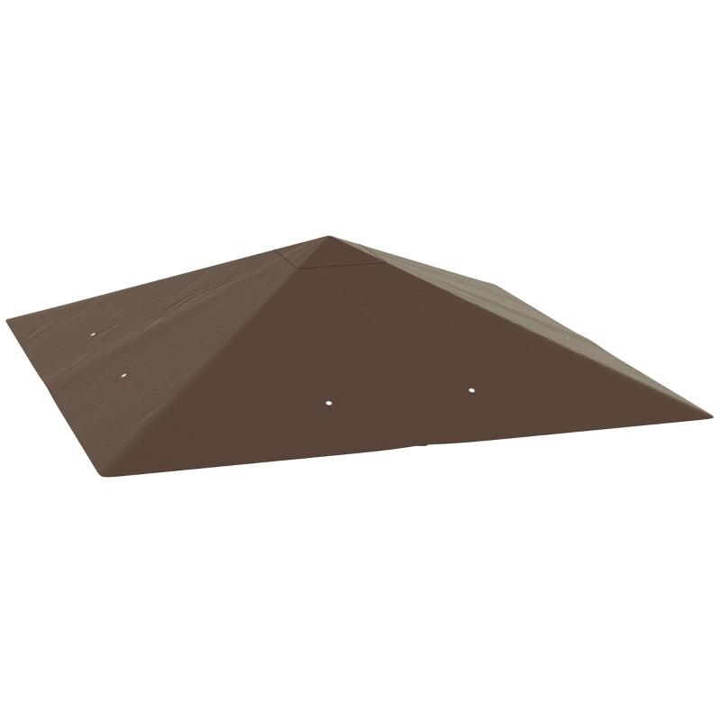 Brown 3x3m Gazebo Canopy Replacement Cover