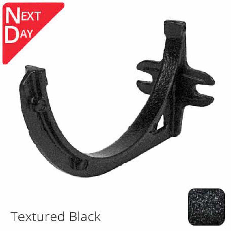 Alumasc 125mm (5") Half Round Cast Aluminium Gutter Fascia Bracket - Textured Black