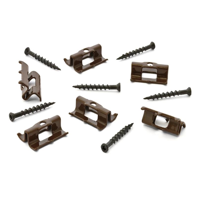 Bamboo Decking Fixing Clips and Screws (Pack of 100)