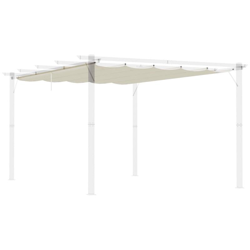 Retractable Cream White Shade Cover Canopy for 4 x 3 m Pergola - Replacement Roof