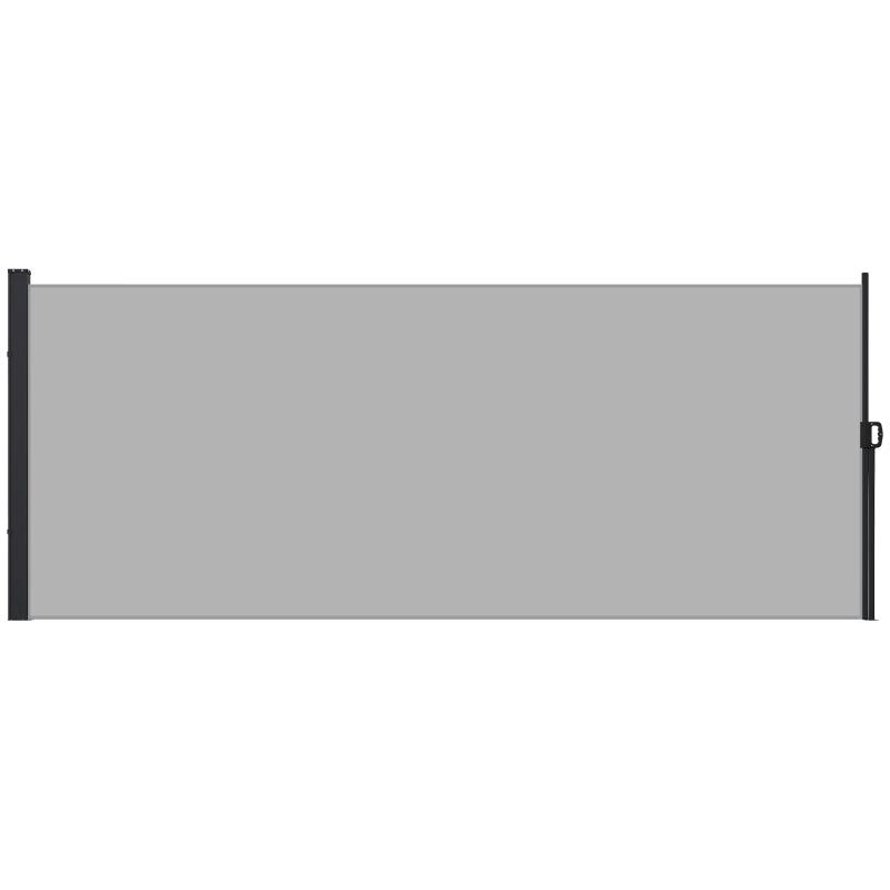 Retractable Side Awning - Outdoor Privacy Screen for Garden, Hot Tub, Balcony, Terrace, Pool - 400 x 180cm - Light Grey