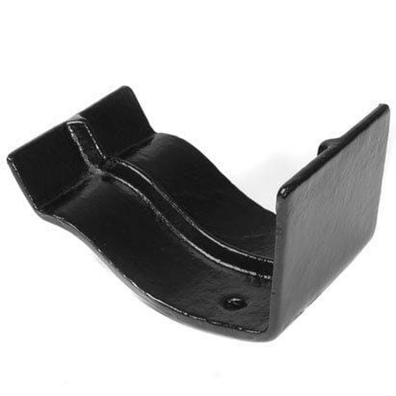 115mm (4.5") Victorian Ogee Cast Iron Gutter Union - Black