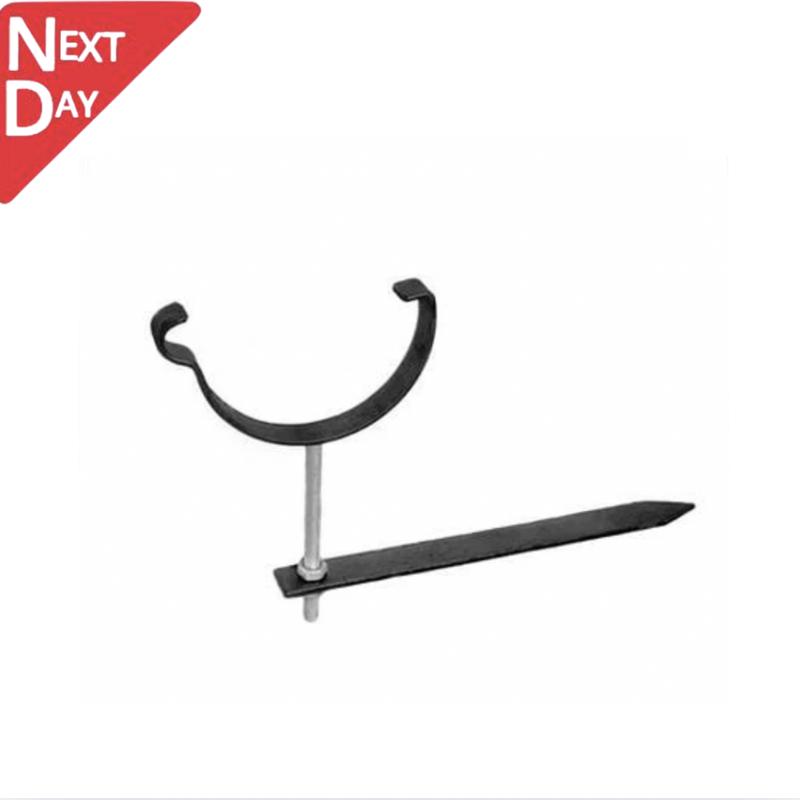 115mm Half Round Anthracite Coated Galvanised Steel Rise & Fall Bracket