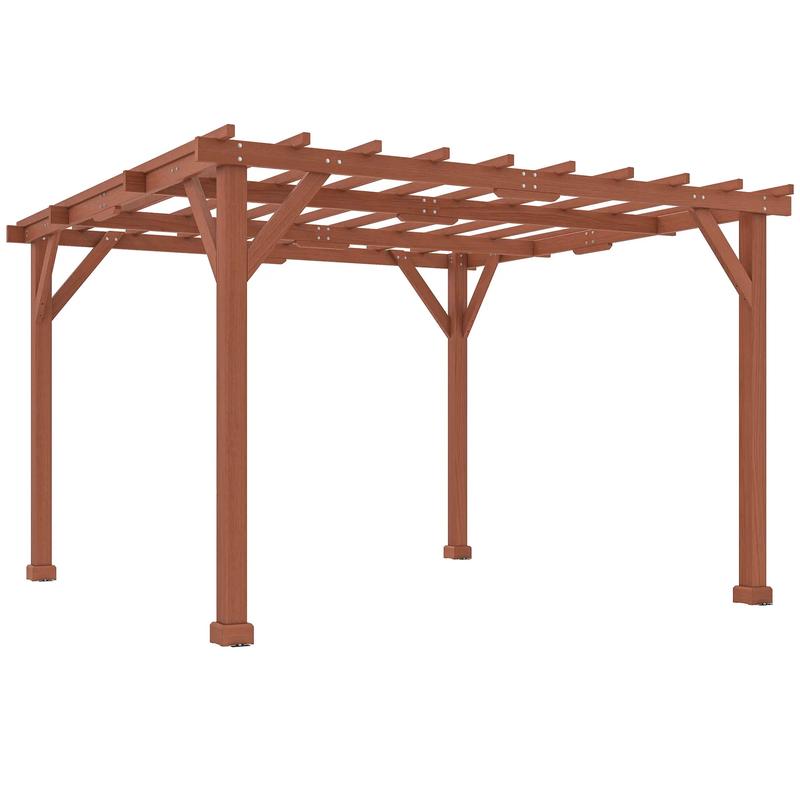 3.3m x 3.3m Wooden Pergola - Ideal For Climbing Vines, Flowers & Grapes