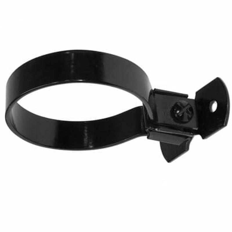65mm (2.5") Zinc Plated Steel Downpipe Bracket for Cast Iron - Black