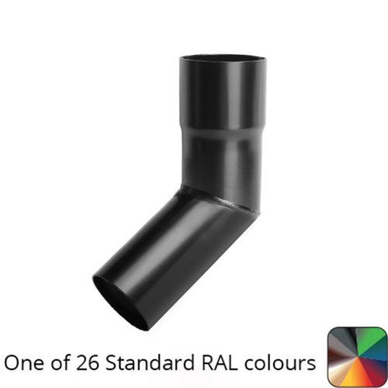 76mm (3") Round Swaged and Mitred Aluminium Downpipe 135 Degree Bend without Ears - One of 26 Standard Matt RAL colours TBC