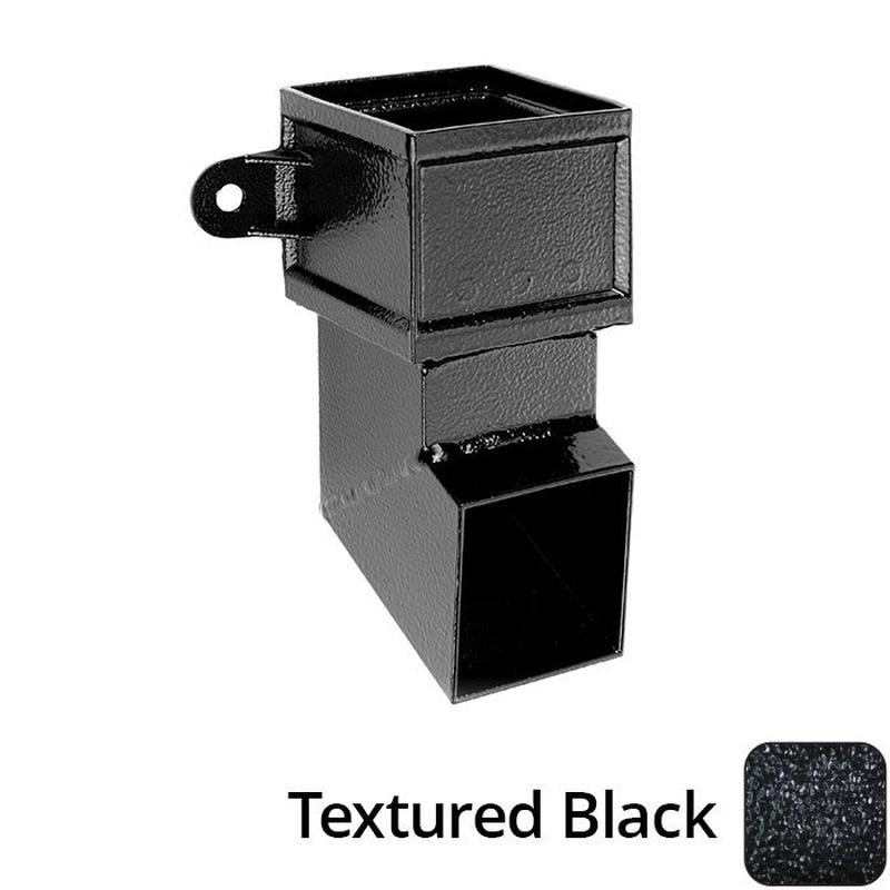 Alumasc 100 x 75mm (4"x3") Cast Aluminium Shoe with Ears - Textured Black