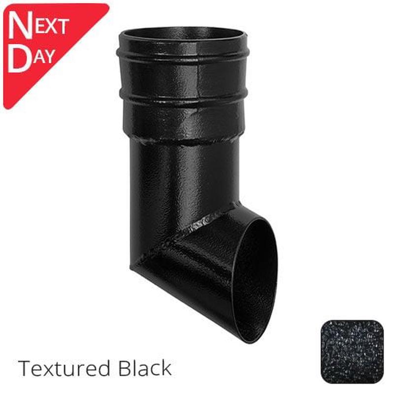 Alumasc 100mm (4")  Cast Aluminium Downpipe Non-Eared Shoe - Textured Black