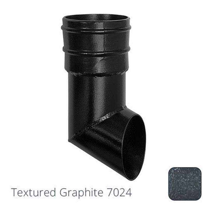 Alumasc 100mm (4")  Cast Aluminium Downpipe Non-Eared Shoe - Textured Graphite Grey RAL 7024