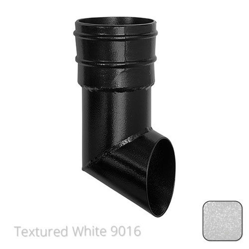 Alumasc 100mm (4")  Cast Aluminium Downpipe Non-Eared Shoe - Textured Traffic White RAL 9016