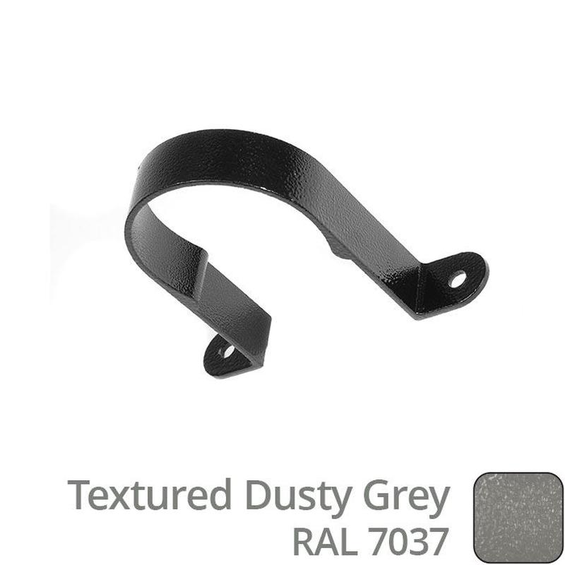 Alumasc 63mm (2.5") Aluminium Downpipe Clip - Textured Dusty Grey RAL 7037