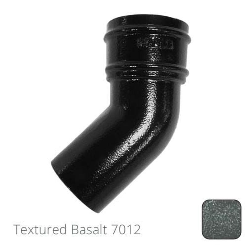 Alumasc 63mm (2.5") Cast Aluminium 135 Degree Bend without Ears - Textured Basalt Grey RAL 7012