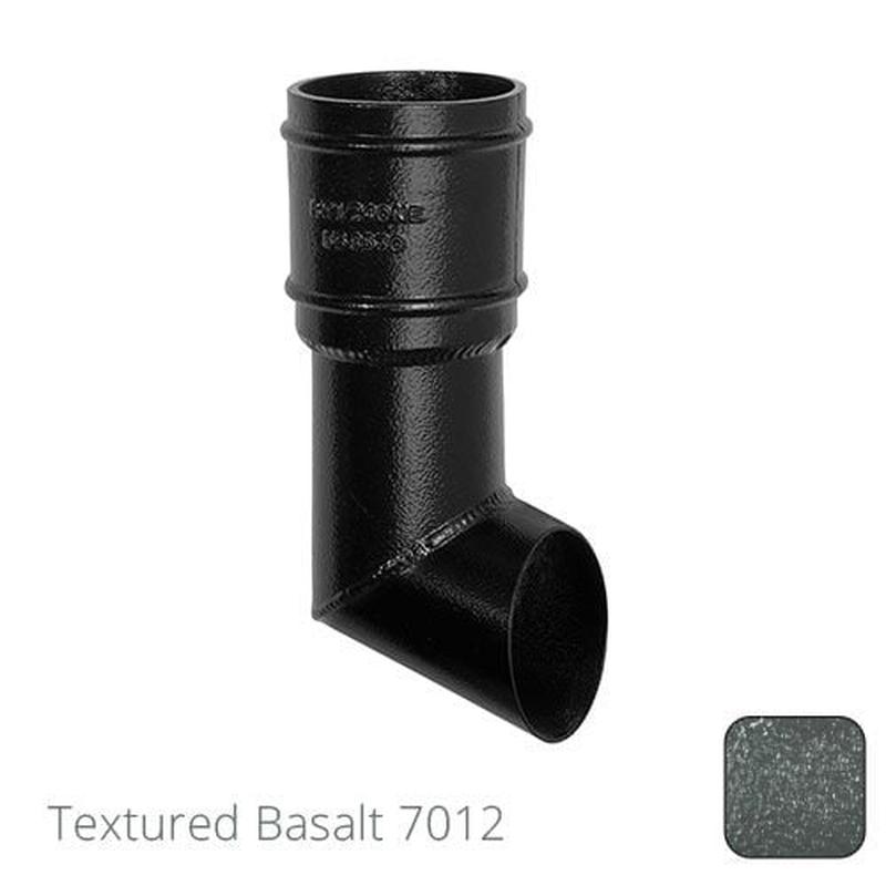 Alumasc 63mm (2.5") Cast Aluminium Non-Eared Shoe - Textured Basalt Grey RAL 7012