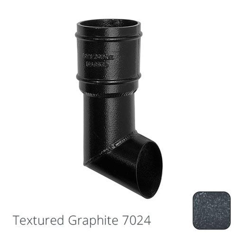 Alumasc 63mm (2.5") Cast Aluminium Non-Eared Shoe - Textured Graphite Grey RAL 7024